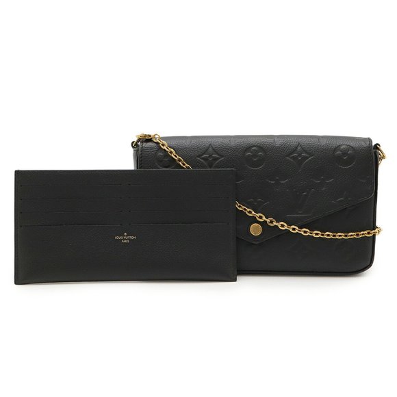 LOUIS VUITTON Monogram Empreinte Pochette Felicie Shoulder Bag Clutch Noir (C... - Picture 1 of 10